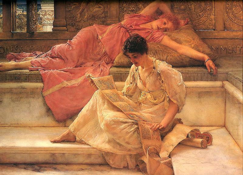 Favourite Poete, Sir Lawrence Alma-Tadema,OM.RA,RWS